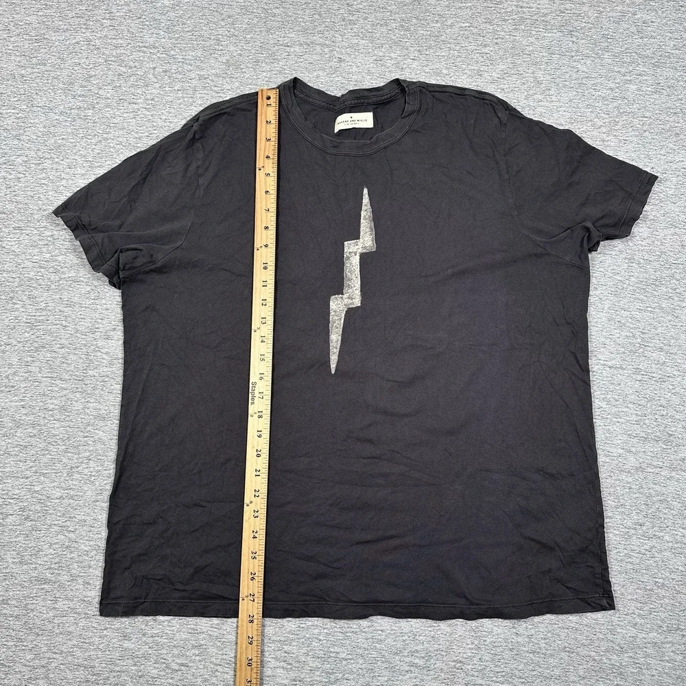 Imogene & Willie T-Shirt Mens Size XXL Gray Lightning Bolt Short Sleeve